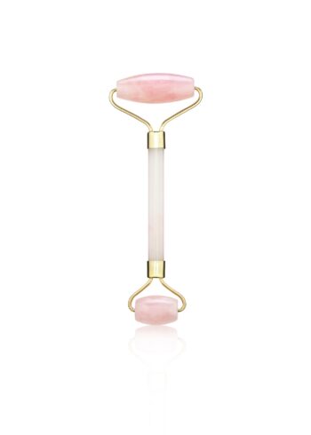 Ролер за масаж на лице от розов кварц - Rose quartz face roller