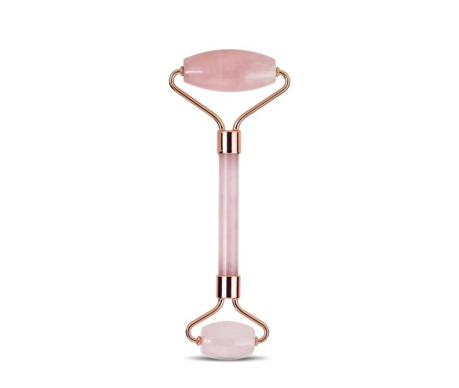 Ролер за масаж на лице от розов кварц - Rose quartz face roller 1 Ролер за масаж на лице от розов кварц - Rose quartz face roller