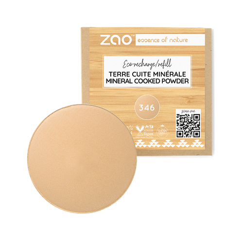 Zao Organic - Печена пудра и минерален фон дьо тен 346 Zao-Organic-Печена-пудра-и-минерален-фон-дьо-тен-346