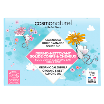 Твърд бебешки бар клензър за лице, коса и тяло - COSMO NATUREL