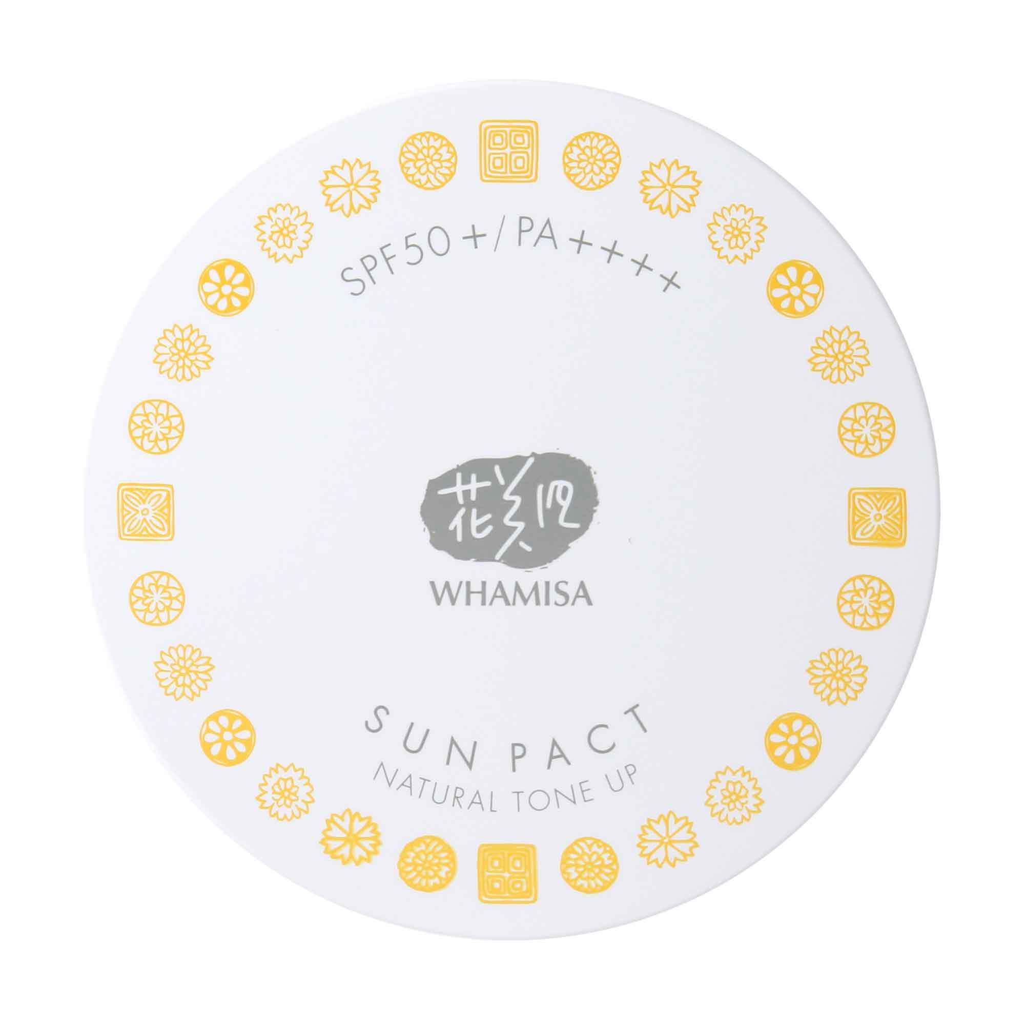 Whamisa-Flowers-Sun-Pact-SPF50-Tone-Up-16g-odonata Organic Flowers Sun Pact SPF50 - Tone Up - Whamisa