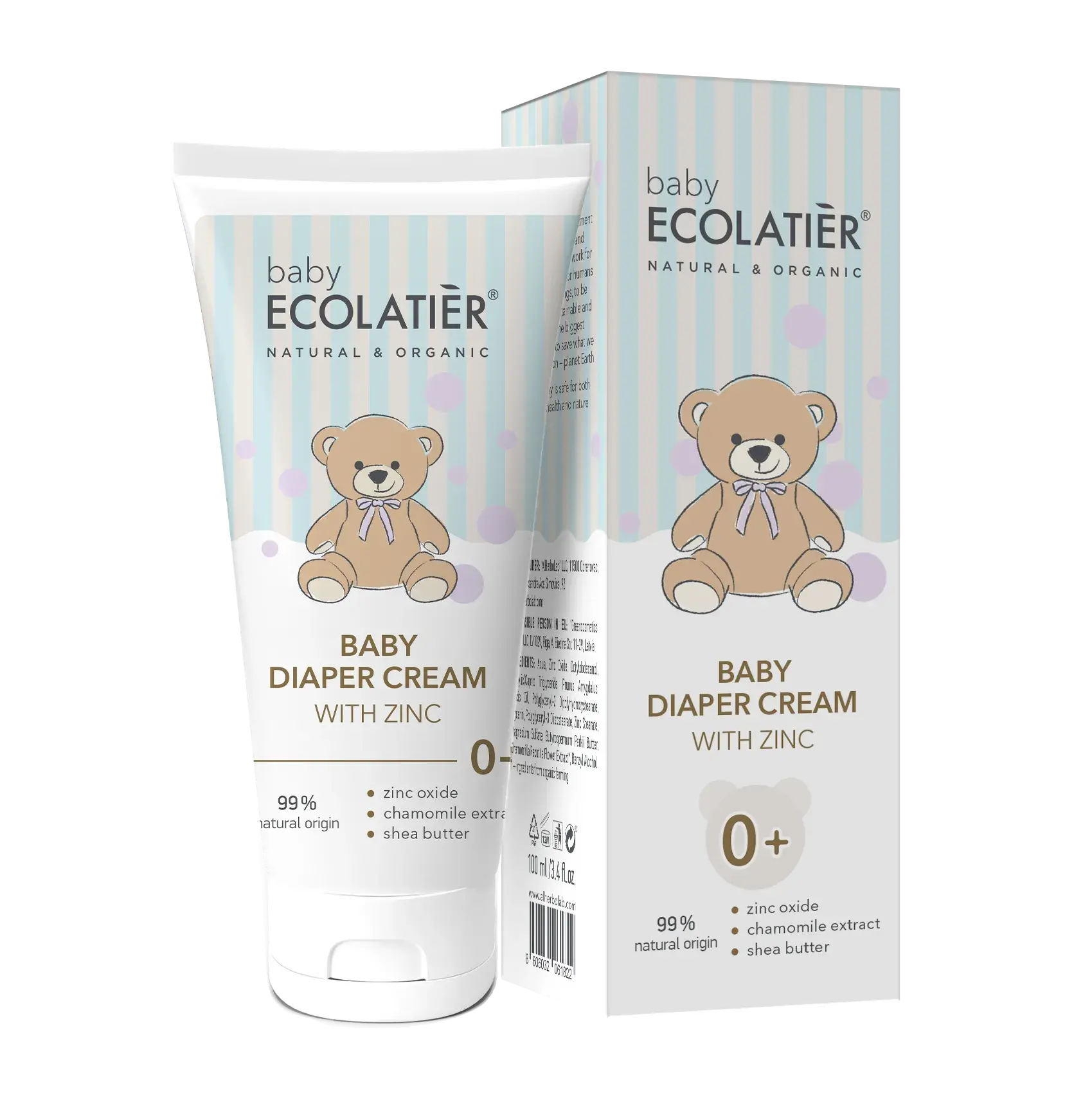 Ecolatier - Крем при смяна на пелени с цинк 0+