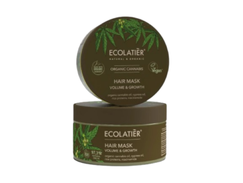 Ecolatier - Маска за коса за растеж и обем с Органичен канабис