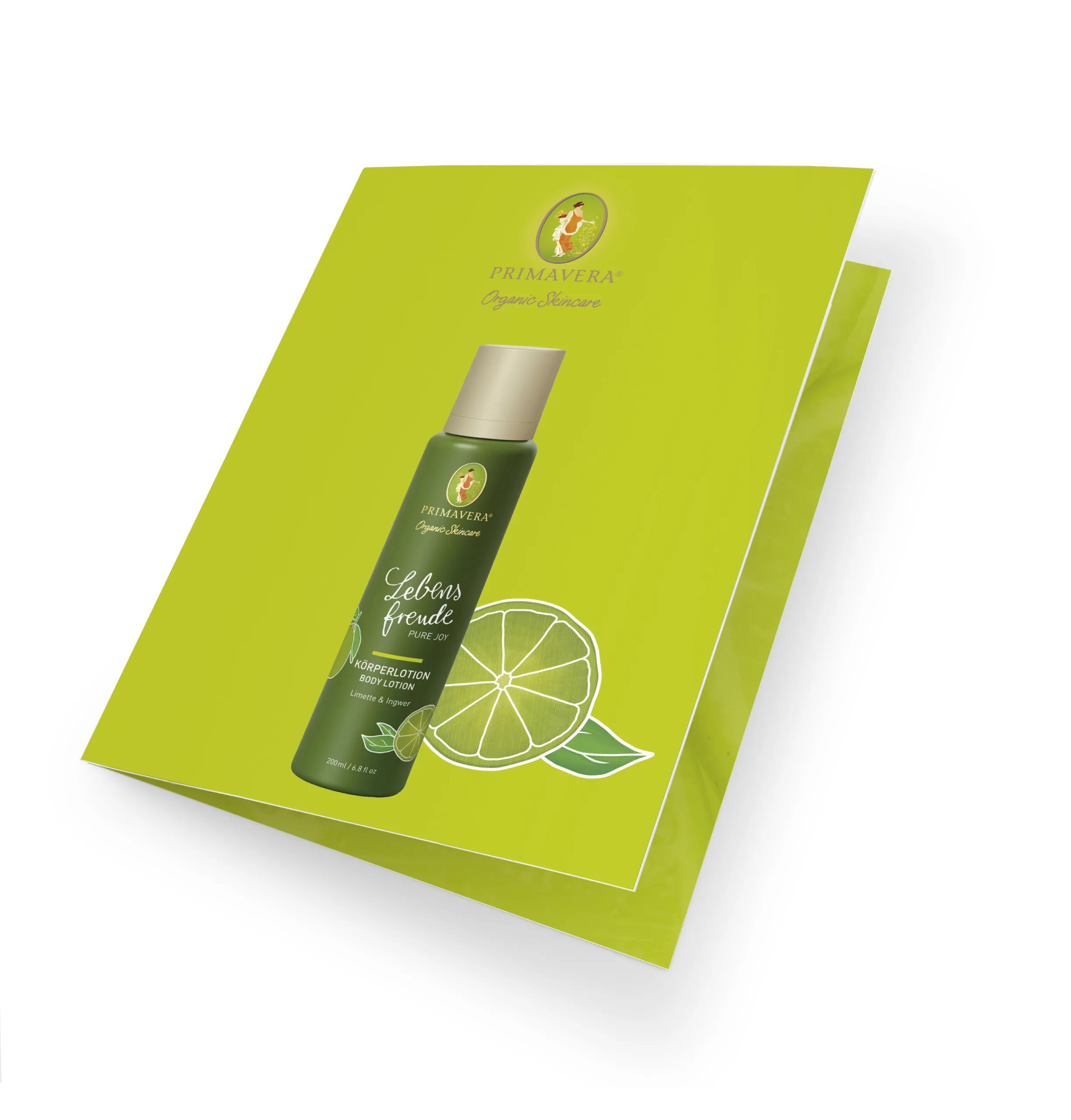 Blank folded flyer, booklet, postcard, business card or brochure Primavera - Натурален сапун с Лимонена трева и джинджифил Pure Joy
