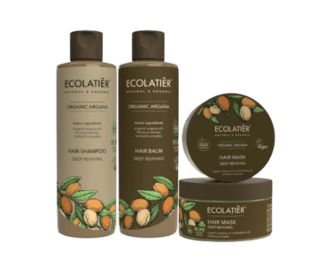 Ecolatier - Възстановяваща серия за коса с арган - Шампоан, Балсам и маска