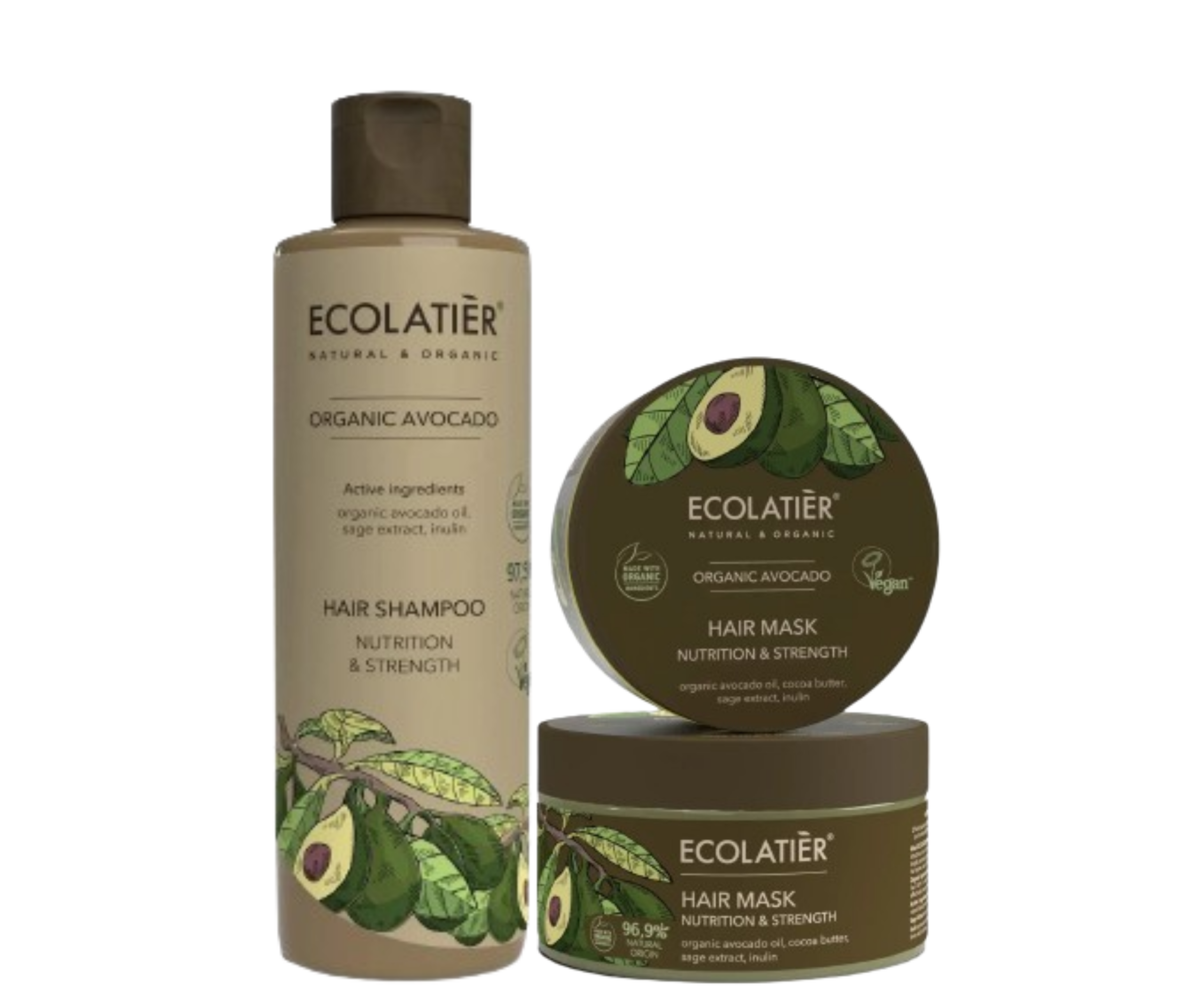 Ecolatier-Дълбоко-подхранваща-серия-за-коса-с-Авокадо-Шампоан-и-маска-odonata Ecolatier - Дълбоко подхранваща серия за коса с Авокадо - Шампоан и маска