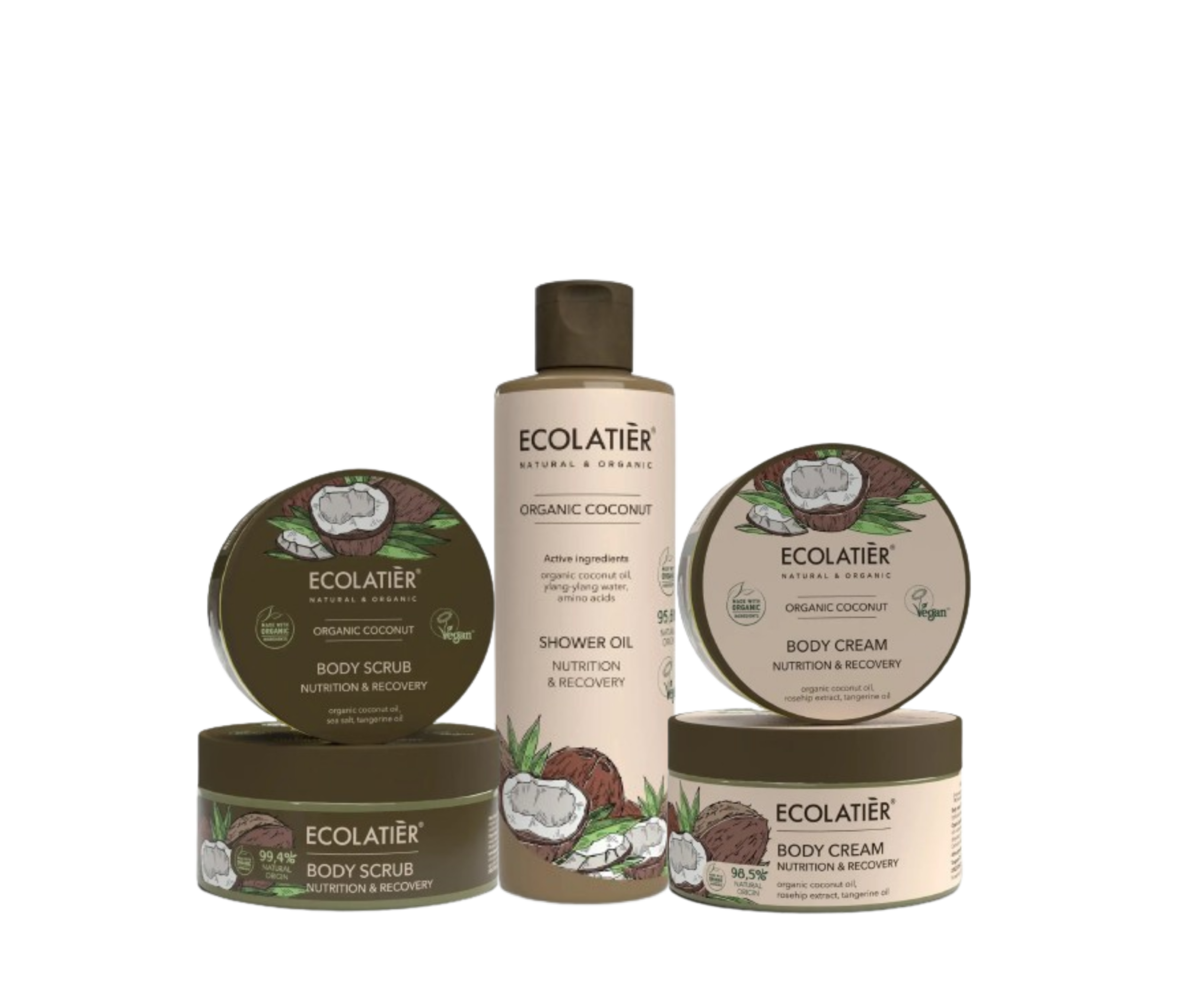 Ecolatier-Сет-за-тяло-с-кокос-Душ-масло-скраб-и-масло-за-тяло-odonata Ecolatier - Сет за тяло с кокос - Душ масло, скраб и масло за тяло