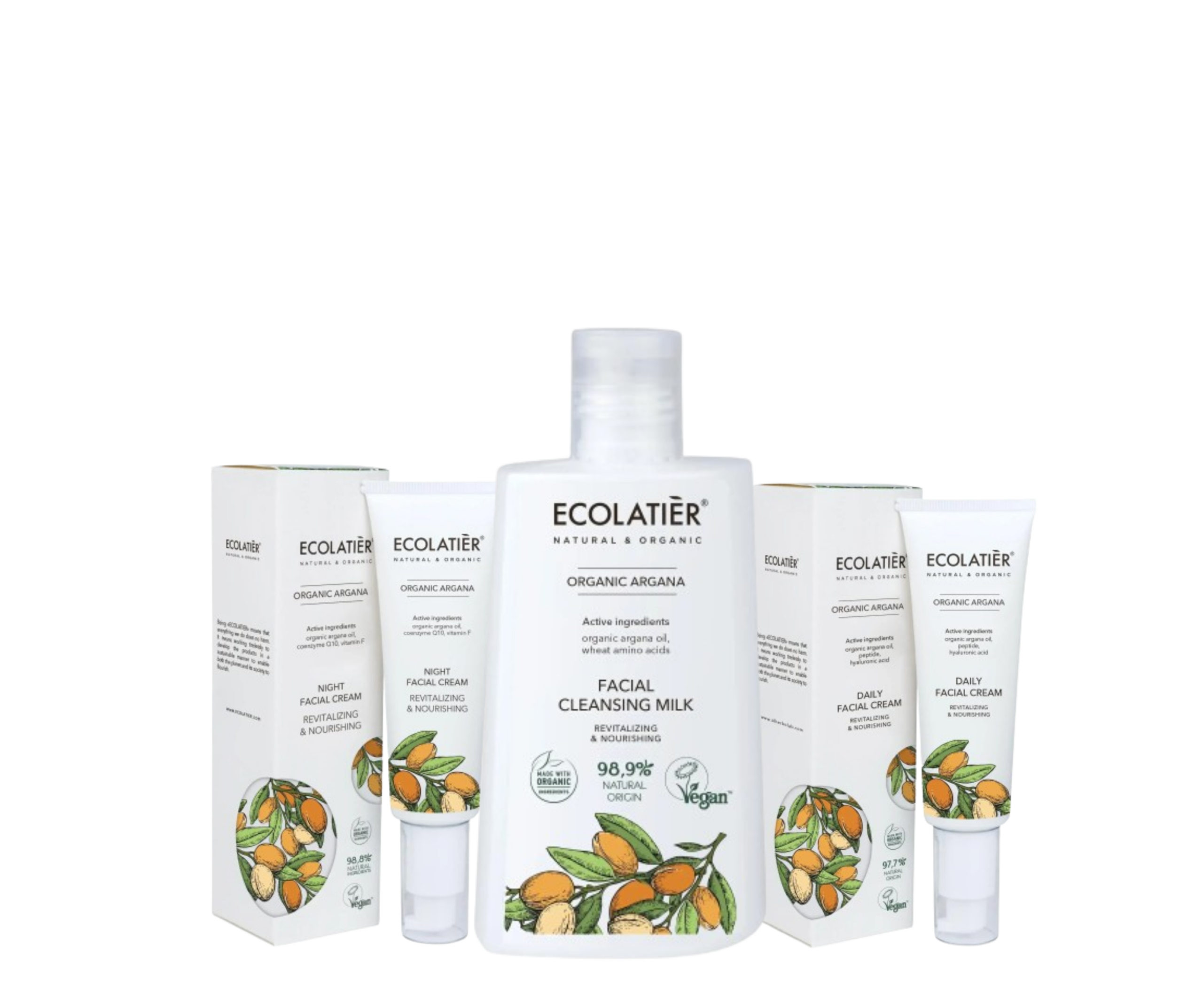 Ecolatier-Сет-за-лице-с-арган-за-всеки-тип-кожа-Мляко-за-лице-дневен-и-нощен-крем-odonata Ecolatier - Сет за лице с арган за всеки тип кожа - Мляко за лице, дневен и нощен крем