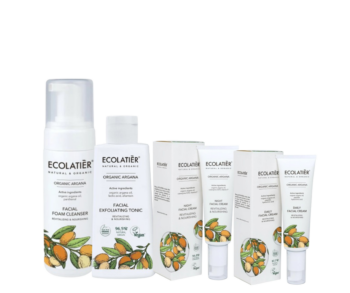Ecolatier - Сет за лице с арган за всеки тип кожа - Пяна, тоник, нощен и дневен крем