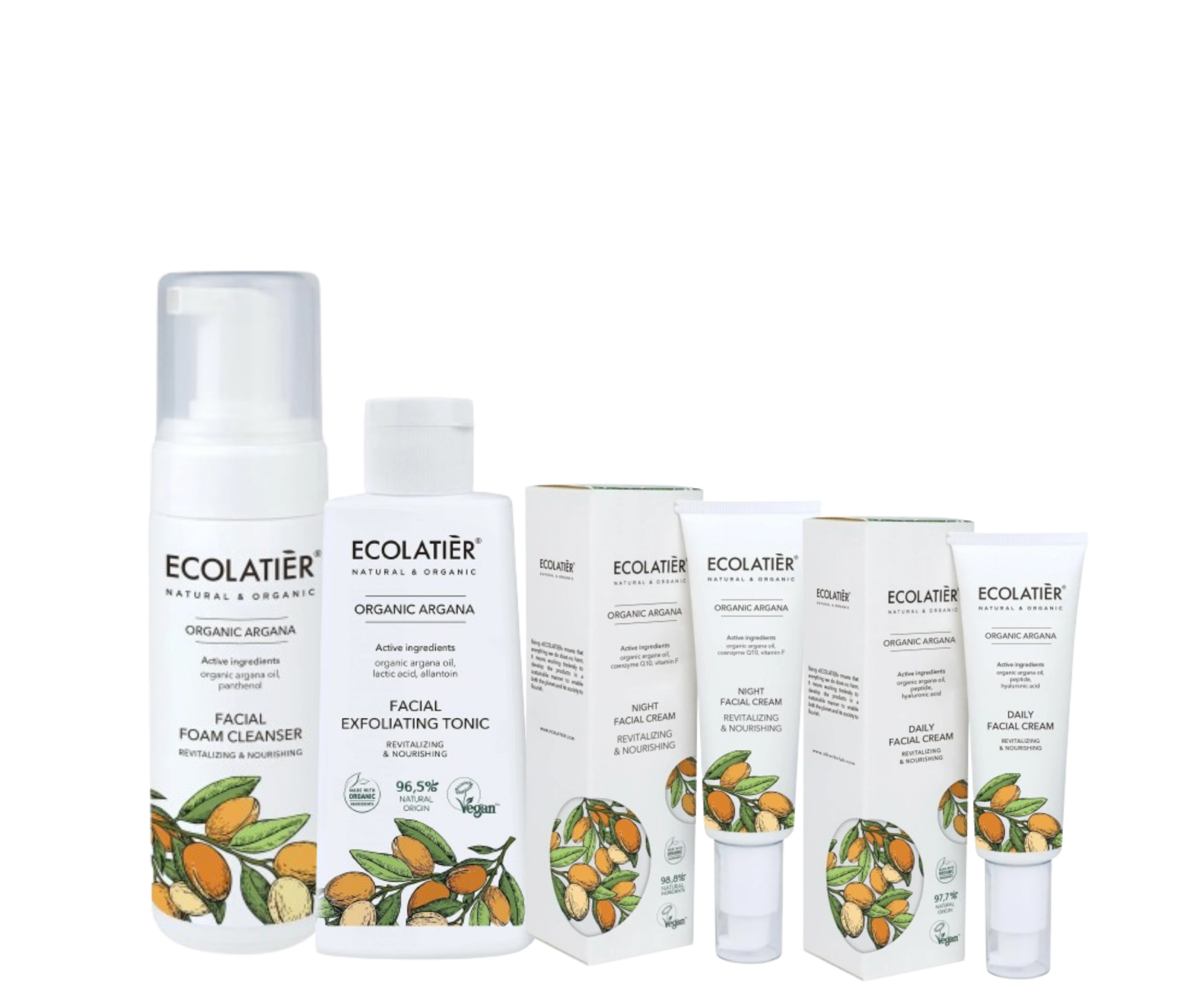 Ecolatier-Сет-за-лице-с-арган-за-всеки-тип-кожа-пяна-тоник-нощен-и-дневен-крем-odonata Ecolatier - Сет за лице с арган за всеки тип кожа - Пяна, тоник, нощен и дневен крем